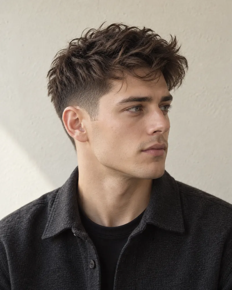 Textured volume on top with tight sides